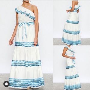 Shop red dress ric rack maxi- large